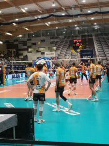 Unser Team beim Einspielen