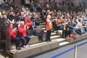 Gemeinsames Anfeuern unserer Mannschaft mit Rottenburger Freunden