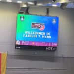 Wir wurden per Anzeigetafel begrüßt